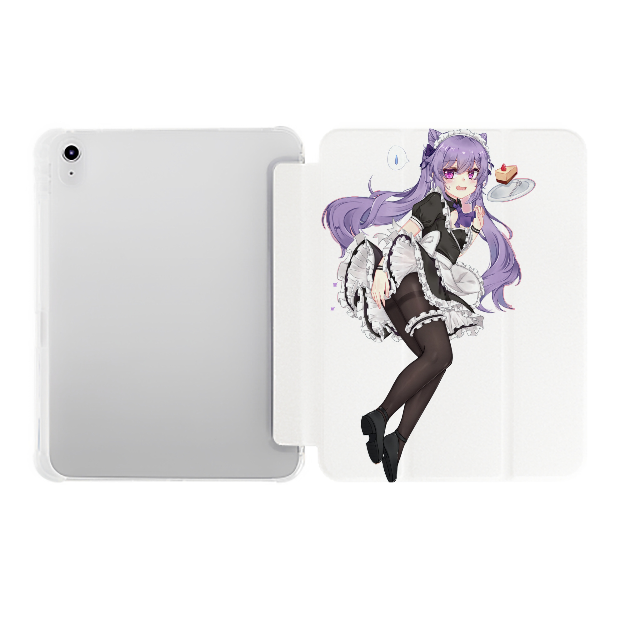 げんし神 刻晴 こくせい genshin Kokusei IPad ケース ペン収納付き 三つ折りスタンド PUレザー×シリコン 対応機種9.5/10.5/10.9インチ